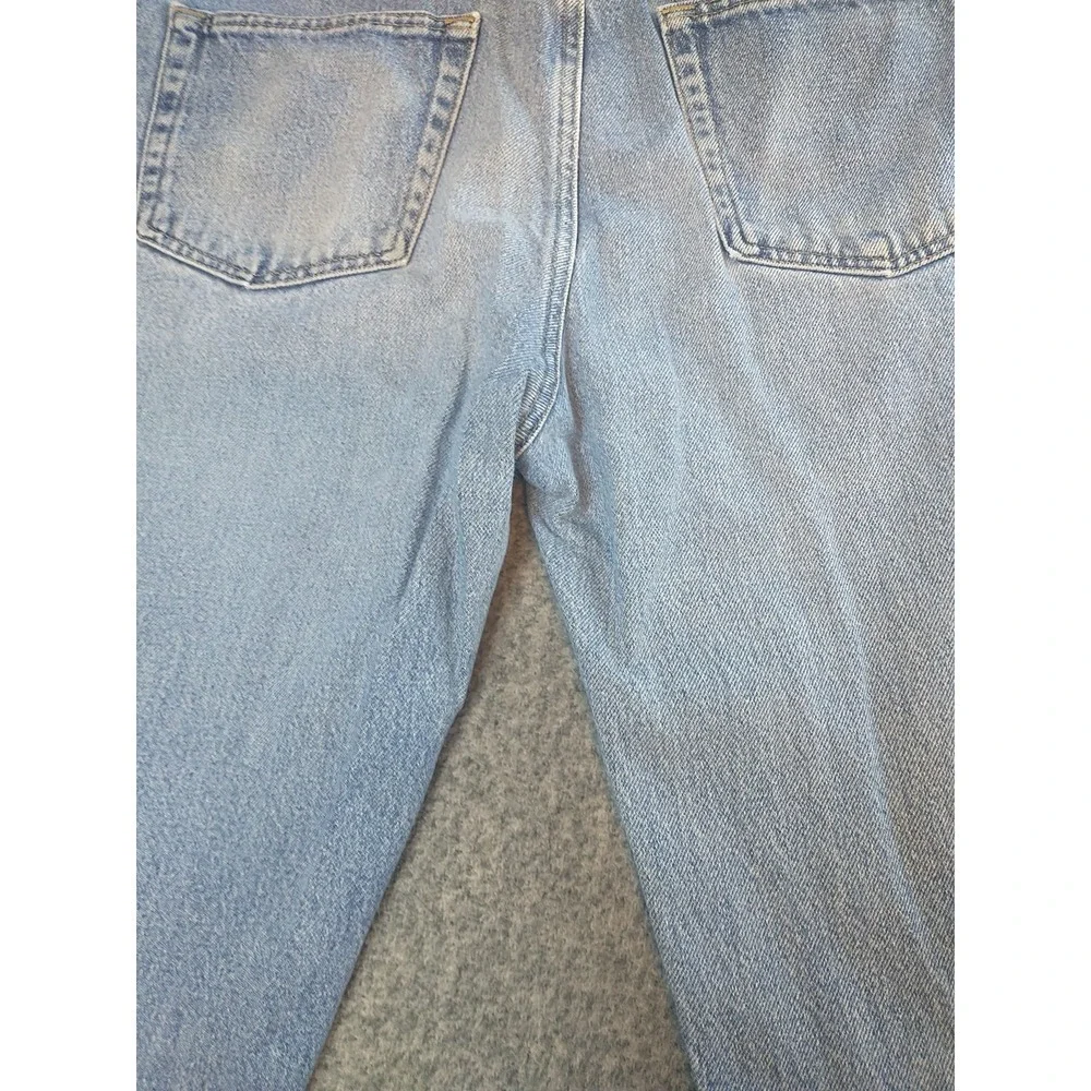 Wrangler Authentics Mens Light Wash Straight Leg Denim Jeans 34x33 96501DS Blue